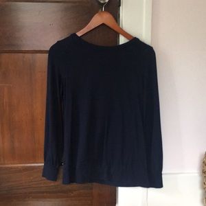 LOFT maternity navy crossback sweater, size XXS